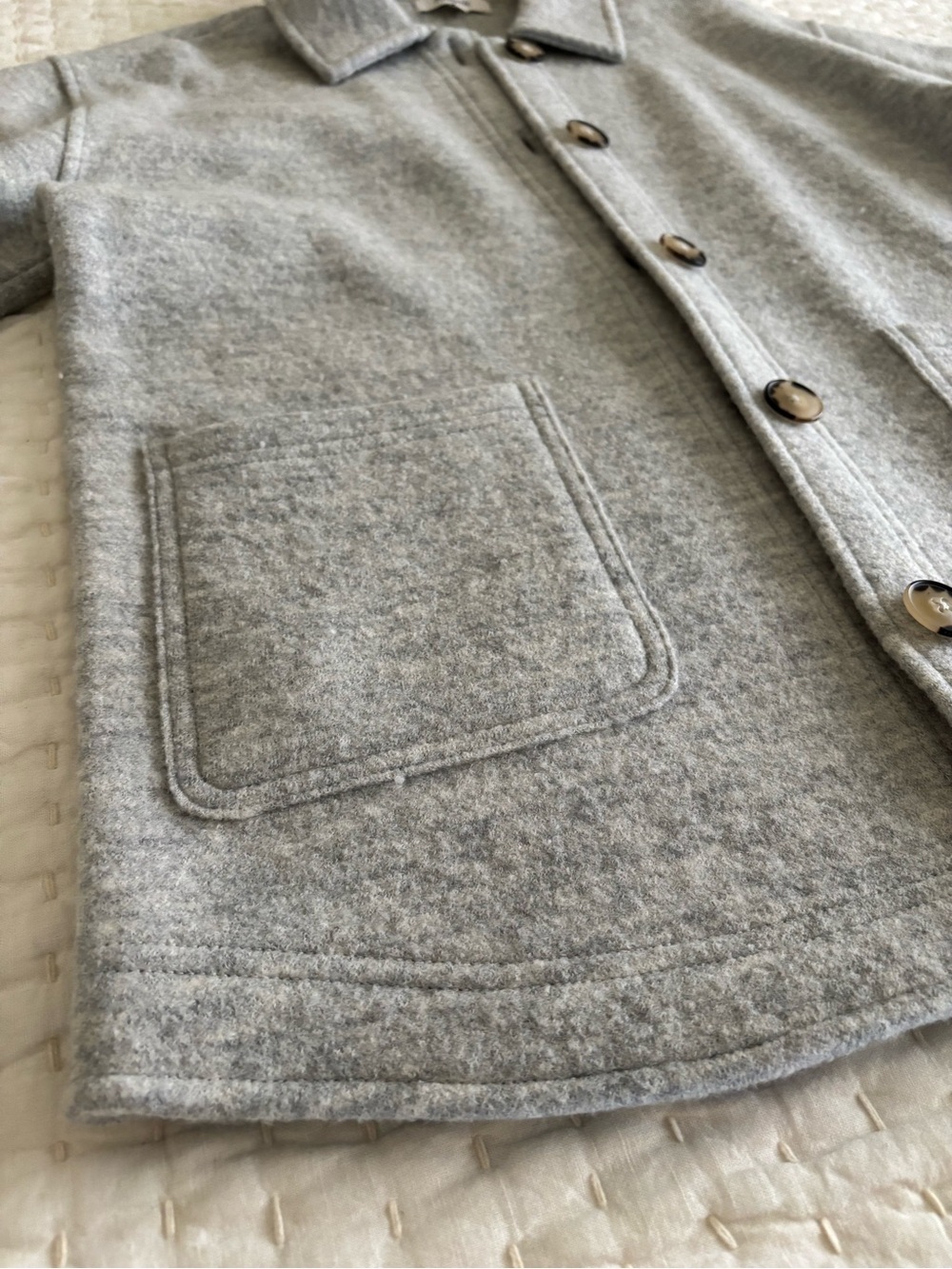 Madewell Boiled Wool Sweater Shirt Jacket Medium EUC - Picture 5 of 15